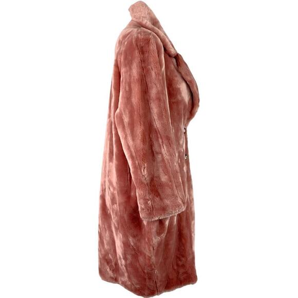 SHRIMPS EMON PINK FAUX FUR COAT CRYSTAL BUTTON SIZE M UK10 US6 - Picture 7 of 15